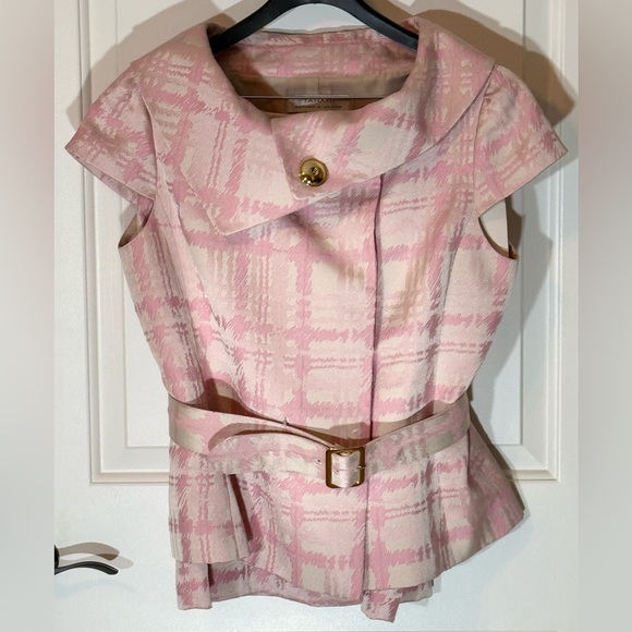 NEW Tahari Pink Two-Piece Skirt Set Size 10 - Picture 3 of 12